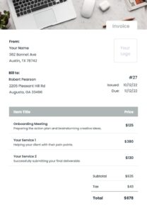 Computer Service Invoice Templates - Kosmo